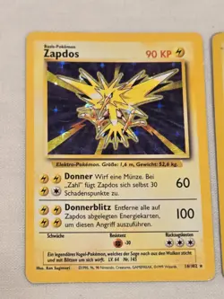 3 Pokemon Zapdos Holo 16/102 Base Set 1999 Card Tcg Rare NM Vintage Unlimited - Image 2