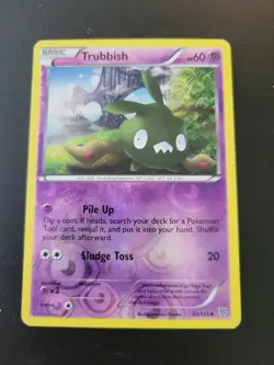 Pokemon TCG Card 2012 Plasma Storm - Trubbish 63/135 Reverse Holo - Image 1