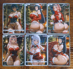Beautiful Waifu 6 Card Lot - Anime Goddess Cards Fubuki Hinata Sakura Emilia - Image 1