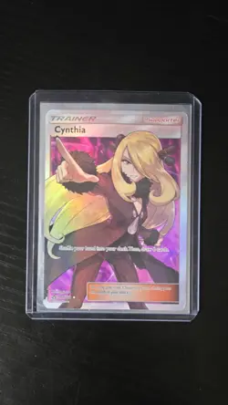 Pokemon TCG Cynthia Full Art Ultra Prism Trainer Card 148/156 Rare Holo - Image 1