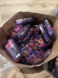 Lot of 100 Pokemon TCG Mega Evolution Mini Tins Collectible Card + Sticker EMPTY - Image 1