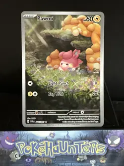 Pokemon Card Pawmi 226/091 Paldean Fates Holo Illustration Rare NM - Image 1