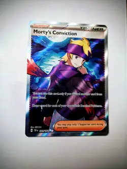 Pokemon Morty's Conviction Card - Ultra Rare SV05: Temporal Forces 201/162 NM - Image 2
