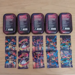 Pokemon Mega Evolution Mini Tin Full Art Set - Tins, Info Cards, & Stickers Only - Image 2