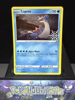 Pokemon Card Lapras 048/202 Holo Rare Snowflake Promo 2022 Advent Calendar NM - Image 1