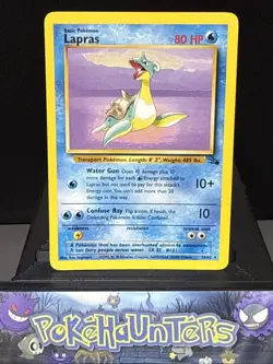 Pokemon Card Lapras 25/62 Rare Fossil Set WOTC 1st Edition Light Played - Image 1