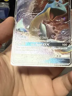 Pokemon Card Lapras GX 35/149 Sun & Moon Base Half Art Ultra Rare Played - Image 4