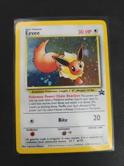 Pokemon Eevee TCG Black Star Holo Card 11 WOTC Promo - Image 1