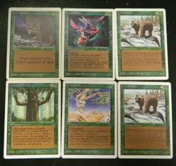 Vintage MTG Unlimited Lot of (5) Green Common Cards LP-Excellent Cond - Image 1