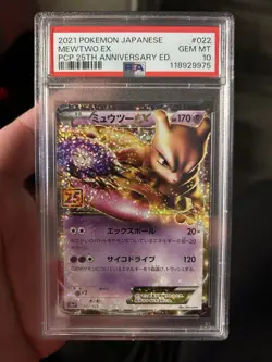 PSA 10 Pokemon Japanese Promo S 25th Ed 022/025 Mewtwo Ex 2021 Card - Image 1