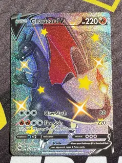 Charizard v Secret 79/73 Champions Path Holo Card NM Condition - Image 1