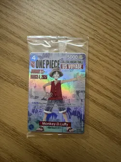 One Piece CCG Monkey.D.Luffy College Basketball US Voyage Promo Card - Image 1