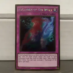 1ST EDITION EXCHANGE OF THE SPIRIT 1996 PGL2-EN066 YUGIOH CARD (LP/MP) - Image 1