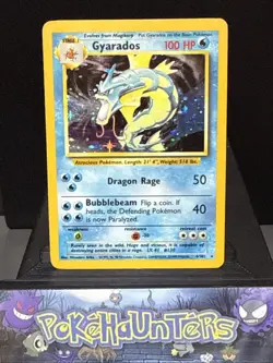 Pokemon Card Gyarados 6/102 Base Set Holo Rare WOTC Light Play 2 - Image 1