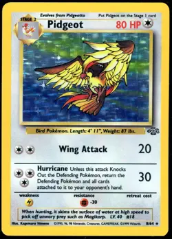 Pidgeot - 8/64 - Pokemon Jungle Unlimited Holo Rare Card WOTC MP - Image 1
