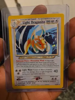 Pokemon TCG Light Dragonite Neo Destiny Holo Card 14/105 Unlimited Rare - Image 1