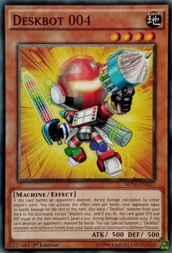 MP16-EN017 DESKBOT 004 COMMON 1ST EDITION YuGiOh CARD - Image 1