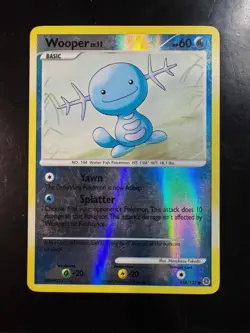 Wooper 118/132 Reverse Holo Pokemon TCG Card Diamond Pearl Secret Wonders - Image 1