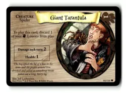2001 Harry Potter Trading Card Game Giant Tarantula 88/116 C - Image 1