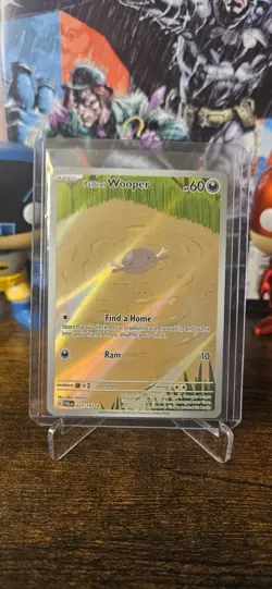 Pokemon Paldean Wooper Illustration Rare Holo Card 221/193 SV02 Paldea Evolved - Image 1