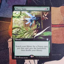 MTG Three Visits (Extended Art) (686) | NM | Commander Legends {CMR} - Image 1