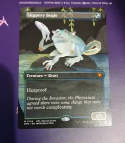 Magic the Gathering-Lorwyn Eclipsed/Slippery Bogle 144[Special Guest Borderless] - Image 1