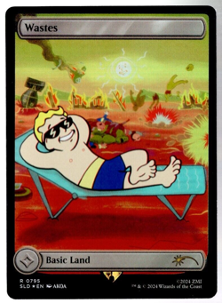 Wastes 0795 Borderless Rainbow Foil Fallout Secret Lair MTG Near Mint - Image 1