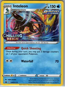 Inteleon - (Prerelease) SWSH113: Sword & Shield Promo - Pokemon Card - NM - Image 1