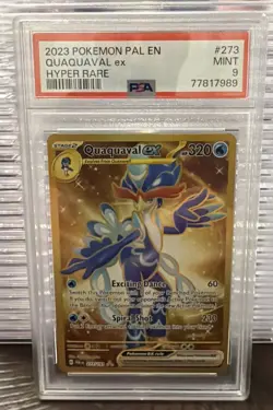 2023 Pokemon PAL EN: Quaquaval Ex HYPER RARE PSA 9 - Image 1