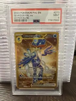 2023 Pokemon PAL EN: Quaquaval Ex HYPER RARE PSA 9 - Image 2
