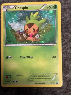 Pokemon x1 Chespin (Collector Chest) (Promo Holo XY88) (Heavy Play!) - Image 1