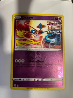 Deoxys 120/264 Fusion Strike Pokemon Reverse Holo Foil Rare - Image 1