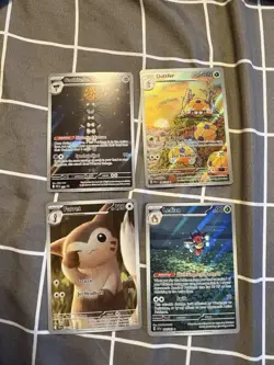 Lot Of 4 Illustration Rare Pokemon TCG SV Era: Furret, Dottler, Goth, Ledian - Image 1