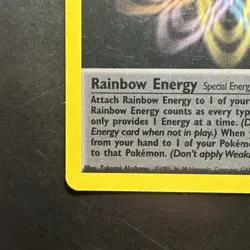 Pokemon Vintage Non-Holo Rare Rainbow Energy 80/82 Team Rocket Wotc 2000 - Image 5