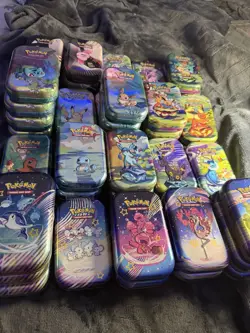 Pokemon Empty Mini Tins, Big Tins, Lunch Boxes And Coins/Dice - Image 2
