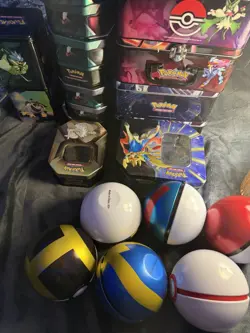 Pokemon Empty Mini Tins, Big Tins, Lunch Boxes And Coins/Dice - Image 3