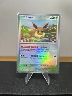 Eevee 74/131 SV: Prismatic Evolutions Master Ball Reverse Holo Pokemon 2025 - Image 1