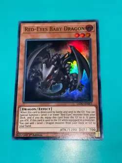 YUGIOH! Red-Eyes Baby Dragon LEDU-EN001 Ultra Rare 1st Edition NM - Image 1