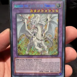 Albion the Sanctifire Dragon CYAC-EN035 Secret Rare 1st Ed Near Mint NM Yugioh - Image 1