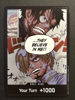 They Believe in Me!! DON!! Card -Fist of Divine Speed Holo One Piece NM OP11 - Image 1