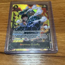 One Piece Monkey.D.Luffy OP10-118 Secret Rare Full Art Holo 7000 Power Card - Image 1