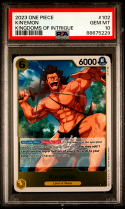 2023 One Piece Kingdoms of Intrigue OP-04 #102 Kinemon PSA 10 Gem Mint POP 7 - Image 1