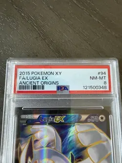 2015 POKEMON XY ANCIENT ORIGINS 94/98 LUGIA EX- PSA 8 - Image 2