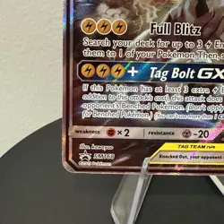 Pokemon TCG Pikachu & Zekrom GX SM168 Black Star Promo Full Alt Art LP/NM - Image 5