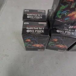 One Piece TCG Wings Of The Captain Factory Sealed Double Pack Set 3 LOT OF 7 - Image 2