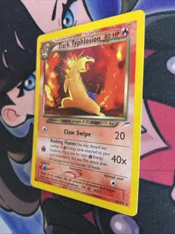 Dark Typhlosion 10/105 Holo Rare Neo Destiny Pokemon TCG Unlimited LP Swirl - Image 3