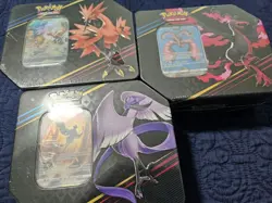 Pokemon TCG: Crown Zenith Galarian Birds Tin Set (3 Set) SEALED, Minor Rip In 2 - Image 2