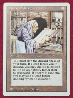 Magic The Gathering REVISED EDITION LIBRARY OF LENG artifact card MTG - Image 1