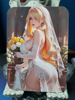 1/1 Only 1 Made Cynthia Pokemon Wedding Dress Roses Southern Customs Waifu Card - Image 1