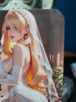 1/1 Only 1 Made Cynthia Pokemon Wedding Dress Roses Southern Customs Waifu Card - Image 3